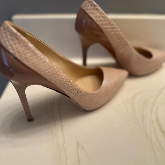 Jimmy Choo Abel Snake-Effect & Patent Leather Pointed Toe Pumps - 35.5 - Picture 3 of 8